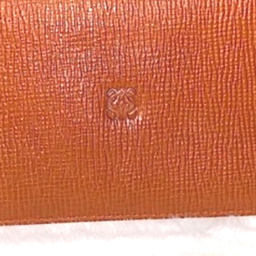 🦌  Men's LOEWE® Palladium Genuine Grain Leather Checkbook Wallet + COA NEW! - Picture 3 of 16